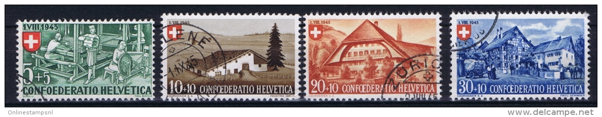 Switserland: 1945, Mi 460 - 463  Used - Gebraucht