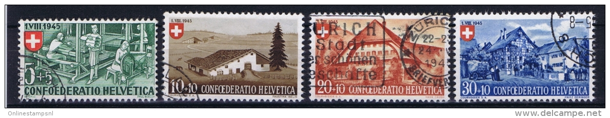 Switserland: 1945, Mi 460 - 463  Used - Usados