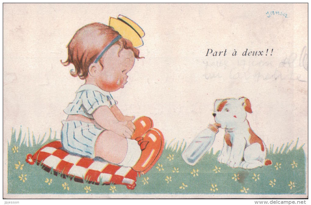 JANSER  ILLUSTRATEUR  ENFANTS  HUMORISTIQUE  CHIEN - Janser