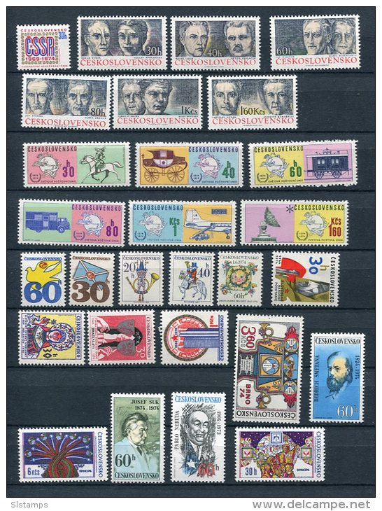 Czechoslovakia 1971-90 Accumulation MNH Complete Sets++ CV 47 Euro - Colecciones & Series