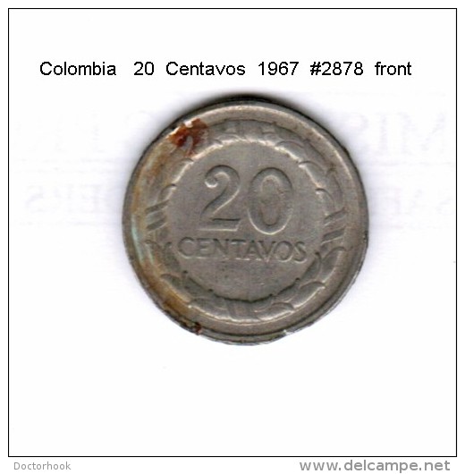 COLOMBIA    20  CENTAVOS  1967  (KM # 227) - Colombia