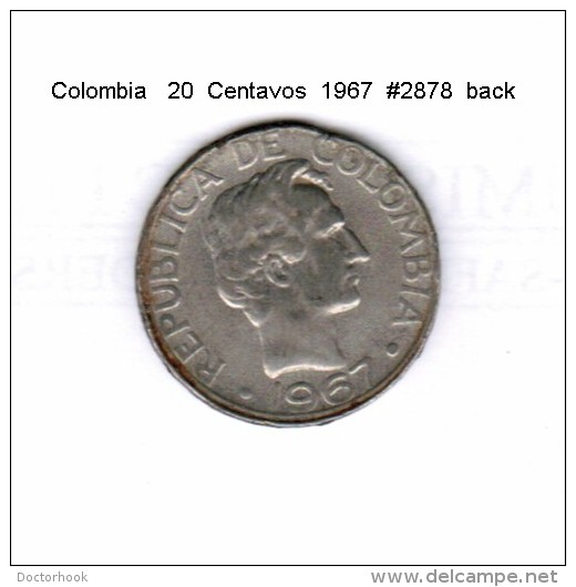 COLOMBIA    20  CENTAVOS  1967  (KM # 227) - Kolumbien