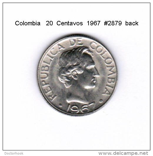 COLOMBIA    20  CENTAVOS  1967  (KM # 227) - Kolumbien