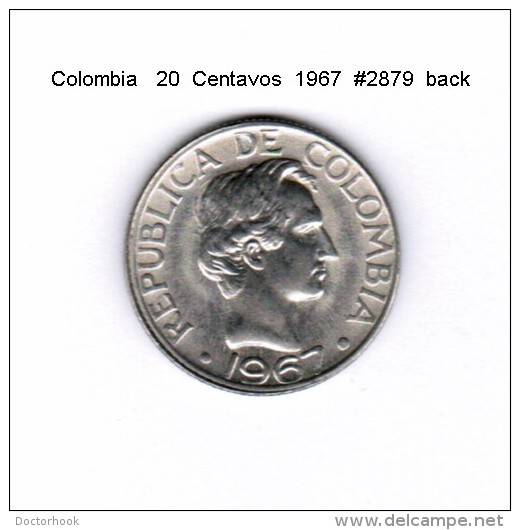 COLOMBIA    20  CENTAVOS  1967  (KM # 227) - Colombia