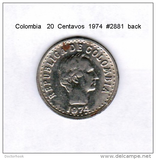 COLOMBIA    20  CENTAVOS  1974  (KM # 246.1) - Colombie