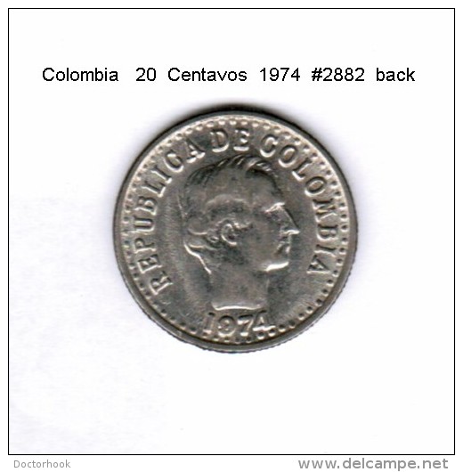COLOMBIA    20  CENTAVOS  1974  (KM # 246.1) - Kolumbien