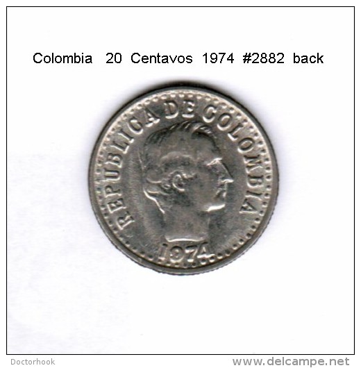 COLOMBIA    20  CENTAVOS  1974  (KM # 246.1) - Colombia