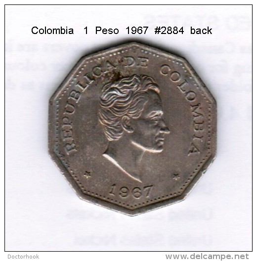 COLOMBIA    1  PESO  1967  (KM # 229) - Kolumbien