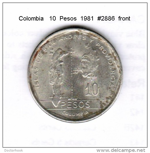 COLOMBIA    10  PESOS  1981  (KM # 270) - Colombia