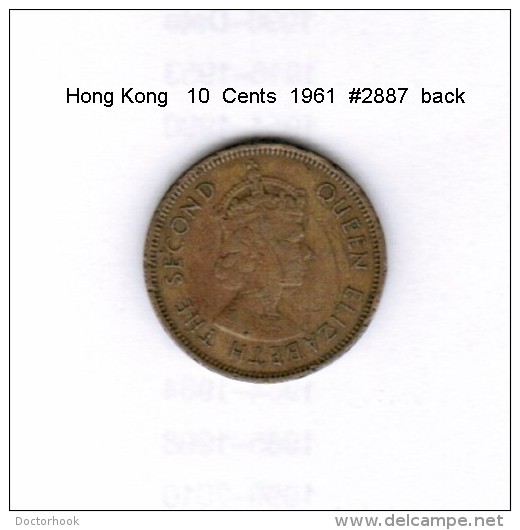 HONG KONG    10  CENTS  1961  (KM # 28.1) - Hong Kong