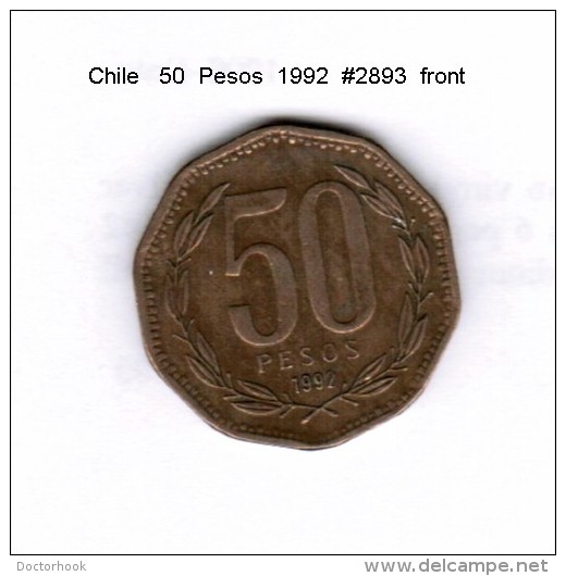 CHILE    50  PESOS  1992  (KM # 219.2) - Chili