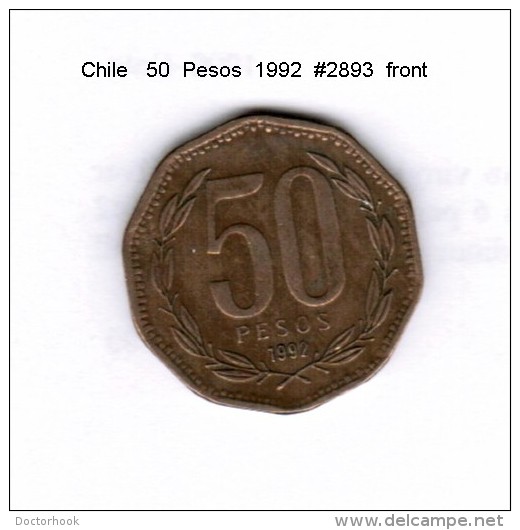 CHILE    50  PESOS  1992  (KM # 219.2) - Chile