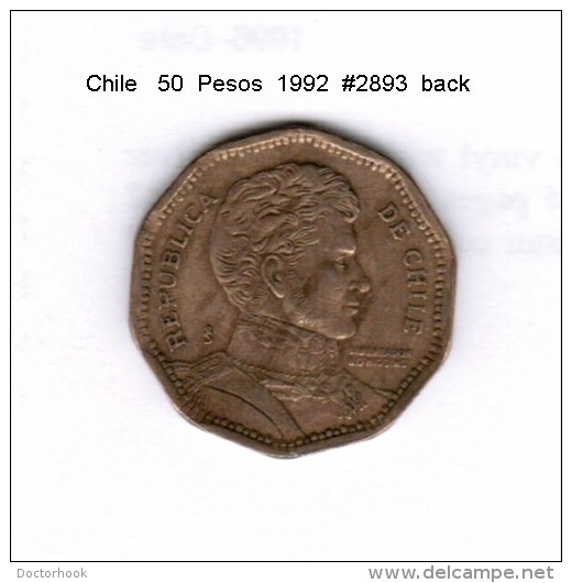 CHILE    50  PESOS  1992  (KM # 219.2) - Chile