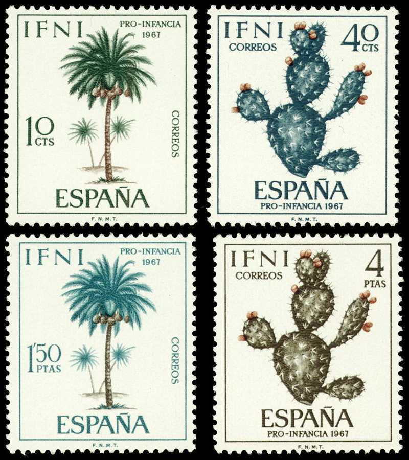 Ifni 225/28 ** Cactus Y Palmera. 1967 - Ifni