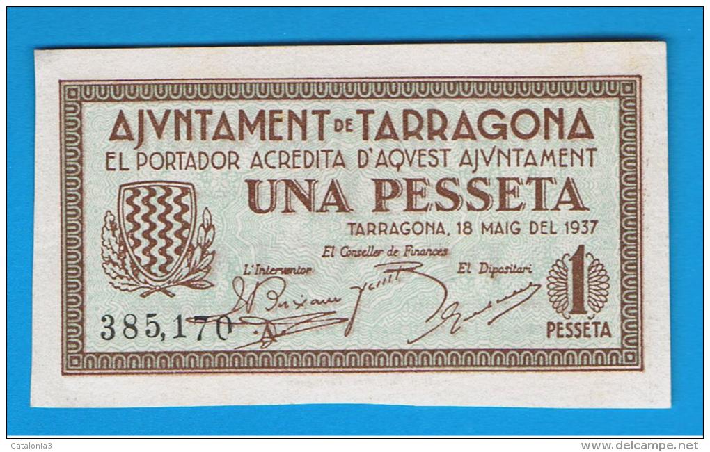 BILLETE LOCAL -  TARRAGONA 1 Peseta 1937 - Other & Unclassified