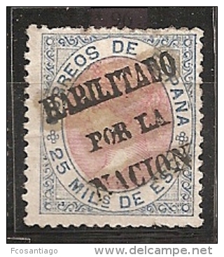 ESPAÑA1868 - Edifil #95 Sin Goma (*) Gobierno Provisional/Valladolid - Unused Stamps