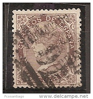 ESPAÑA 1868 - Edifil #101 Gobierno Provisional/Valladolid - VFU - Oblitérés