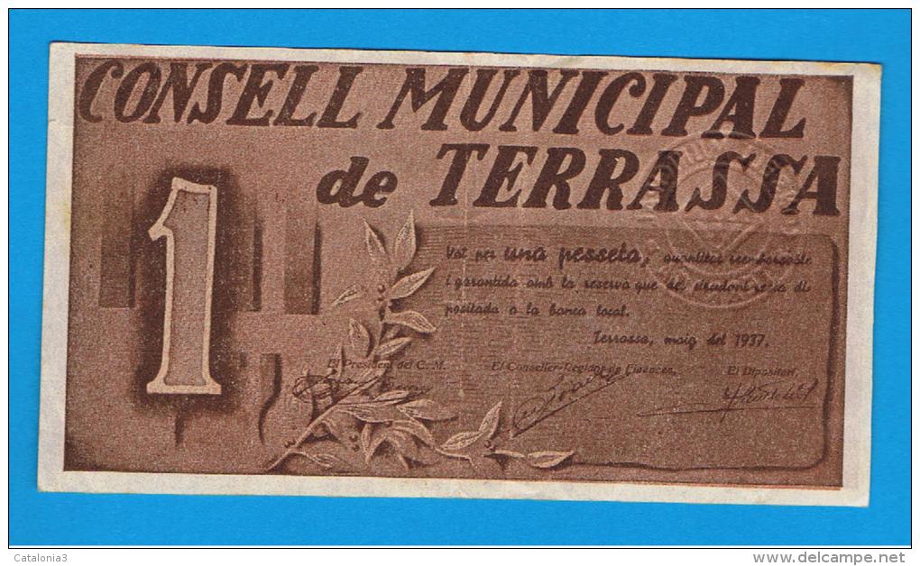 BILLETE LOCAL - TERRASSA 1 Peseta - Sonstige & Ohne Zuordnung