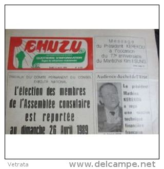 Ehuzu N° 3433 : Du 13 Avril 1989, Quotidien Du Benin - 1950 à Nos Jours