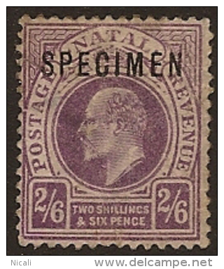 NATAL 1902/03 2/6 KEVII Specimen SG 138 HM VV115 - Natal (1857-1909)