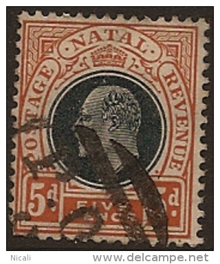 NATAL 1902/03 5d KEVII SG 134 VGU VV116 - Natal (1857-1909)