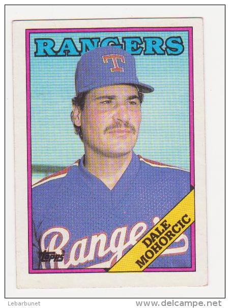 5cartes De Baseball "Topps " Rangers : Dale Mohorcic-Mike Loynd-Scott Fetcher-Paul Kilgus-Oddibe McDowell - Other & Unclassified