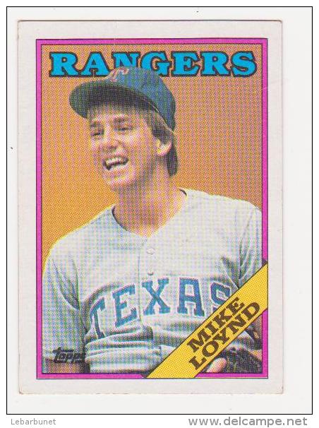 5cartes De Baseball "Topps " Rangers : Dale Mohorcic-Mike Loynd-Scott Fetcher-Paul Kilgus-Oddibe McDowell - Sonstige & Ohne Zuordnung