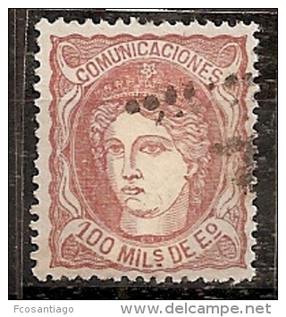 ESPAÑA 1870 - Edifil #108a - VFU - Usados