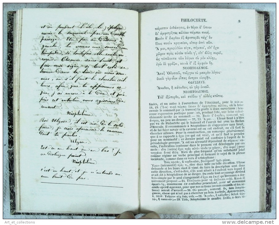 Philoctète De Sophocle / Grèc - Français Manuscrit / Éditions Jacques Lecoffre En 1878 - Alte Bücher