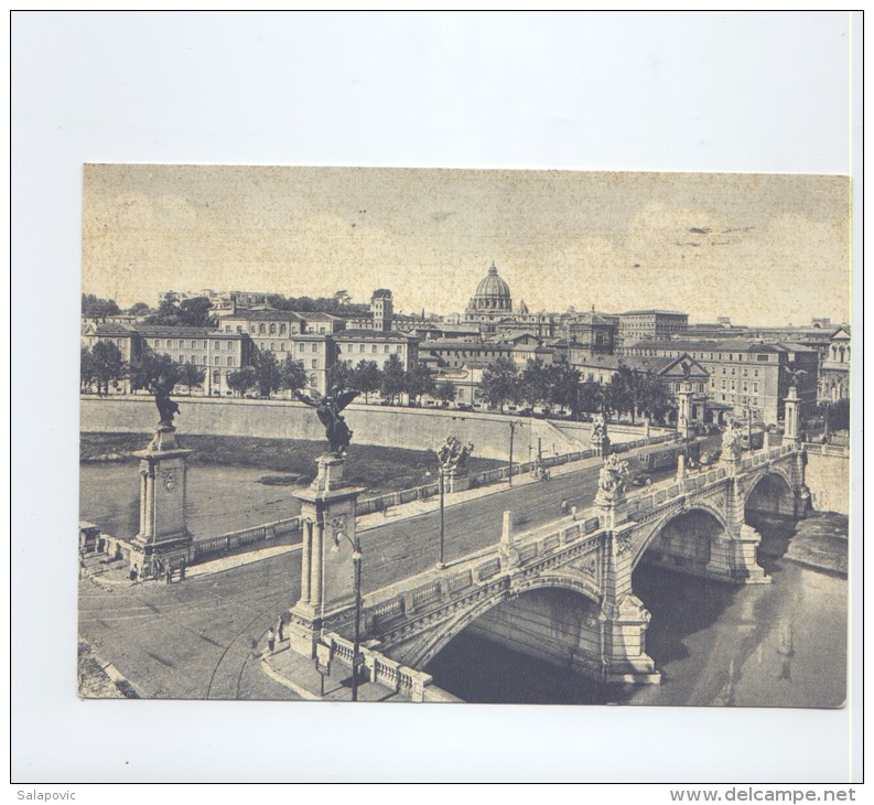 Roma Ponte Vittorio Emanuele II    2 SCANS - Bruggen
