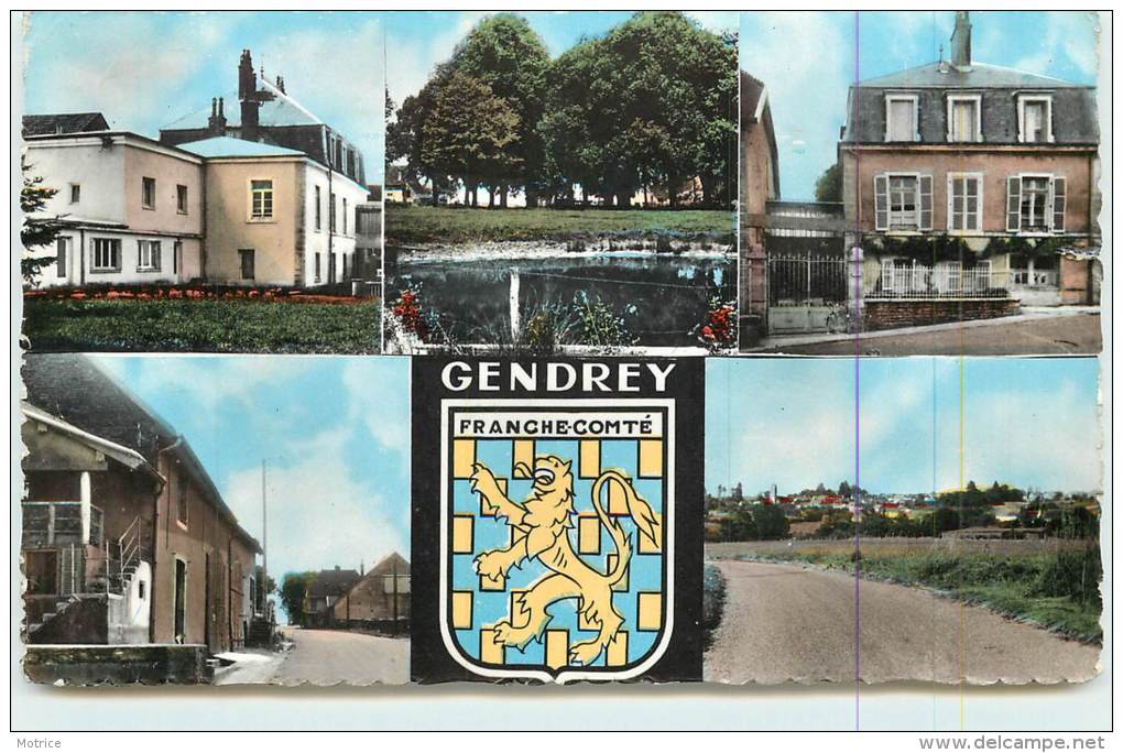 GENDREY  - Carte Multivues De La Ville. - Gendrey