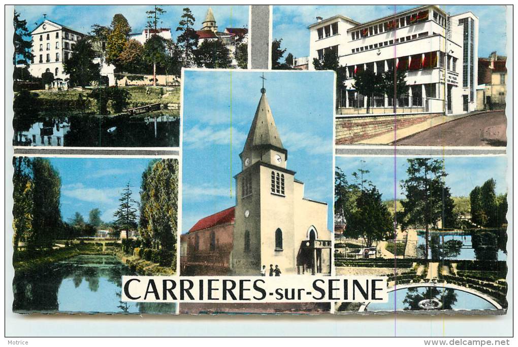 CARRIERES SUR SEINE - Carte Multivues De La Ville. - Carrières-sur-Seine