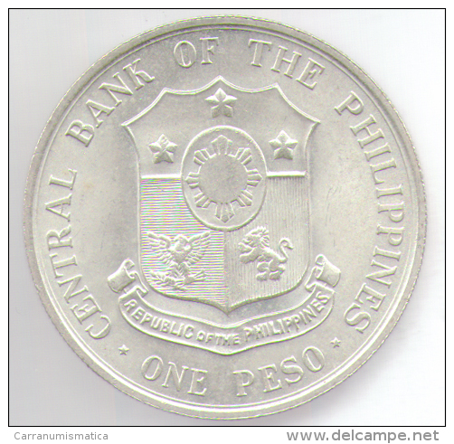 FILIPPINE 1 PESO 1963 AG ANDRES BONIFACIO CENTENARY - Filippine