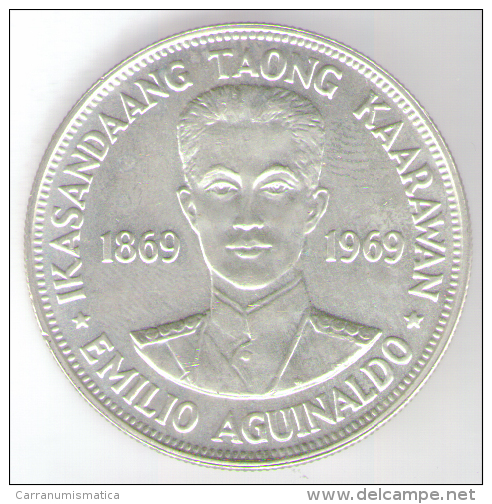 FILIPPINE 1 PESO 1969 AG KASANDAANG TAONG KAARAWAN - Philippinen