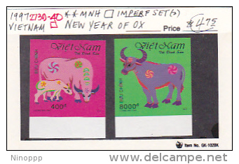 Vietnam 1997 Year Of The OX Imperforated Set MNH - Vietnam