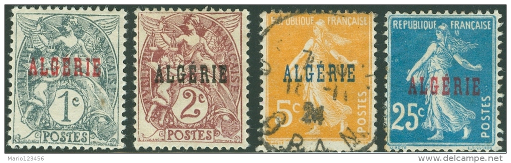 ALGERIA, COLONIA FRANCESE, FRENCH COLONY, 1924-1926, FRANCOBOLLI NUOVI (MLH*) E USATI - Neufs