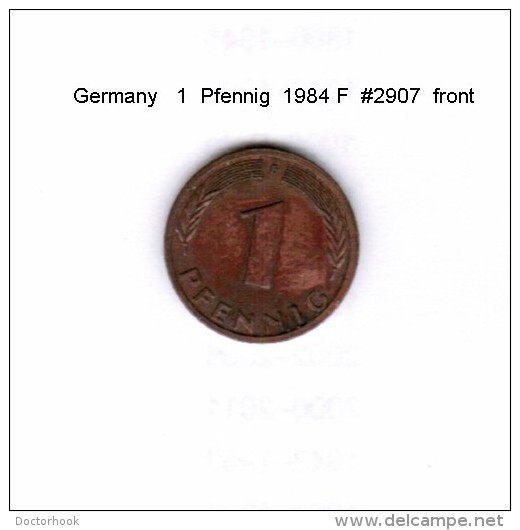 GERMANY    1  PFENNIG  1984 F  (KM # 105) - 1 Pfennig