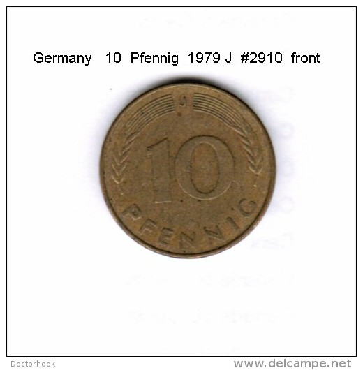 GERMANY    10  PFENNIG  1979 J  (KM # 108) - 10 Pfennig