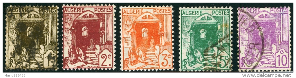 ALGERIA, COLONIA FRANCESE, FRENCH COLONY, 1926-1939,NUOVI (MLH*) E USATI, Scott 33-37 - Neufs