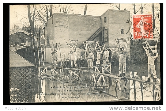 93 L'ILE SAINT DENIS / Crue De La Seine 1910, Construction Des Passerelles / - L'Ile Saint Denis