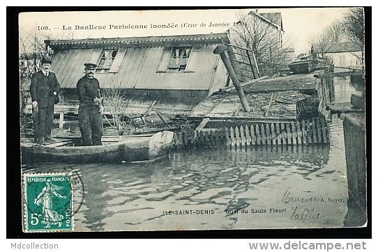 93 L'ILE SAINT DENIS / Crue De La Seine 1910, Quai Du Saule Fleuri / - L'Ile Saint Denis