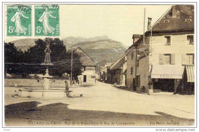 VILLARD DE LANS - Rue De La République Et Roc De Cornafion  (61724) - Villard-de-Lans