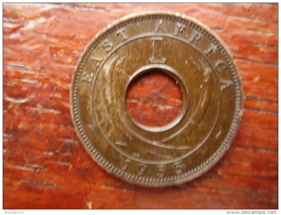 BRITISH EAST AFRICA USED ONE CENT COIN BRONZE Of 1955 H. - East Africa & Uganda Protectorates