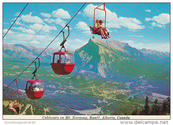 Canada Cablecars On Mt Norquay Banff Alberta - Banff