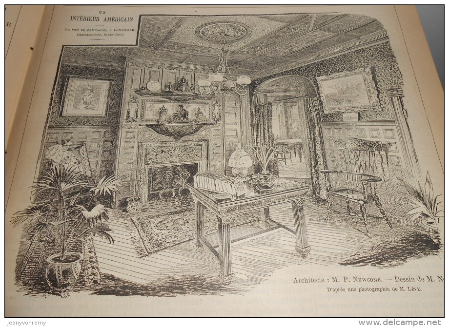 La Semaine Des Constructeurs. N°30. 22 Janvier 1887. Un Intérieur Américain. Restauration Du Bassin Neptune à Versailles - Revues Anciennes - Avant 1900