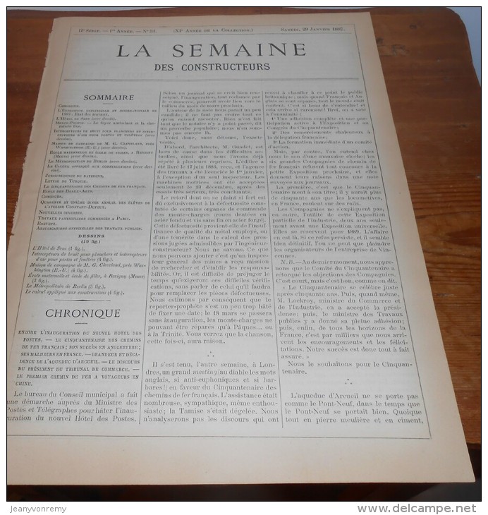 La Semaine Des Constructeurs. N°31. 29 Janvier 1887. Maison De Campagne Du Président C Leveland Près De Washington. - Magazines - Before 1900