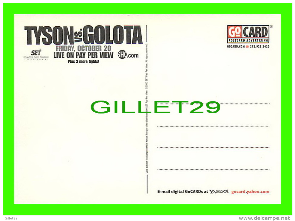 SPORTS, BOXE - TYSON VS GOLOTA - GOCARD , 2000 - - Boxsport