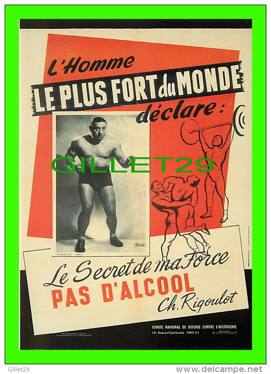 SPORTS, LUTTE, WRESTLING - CHARLES RIGOULOT - 56 RECORDS DU MONDE, CÉLÉBRITÉ DES ANNÉE 20 - - Lutte