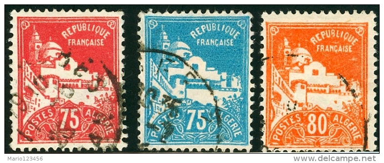 ALGERIA, COLONIA FRANCESE, FRENCH COLONY, 1926-1939, FRANCOBOLLI USATI, Scott 54-56 - Neufs