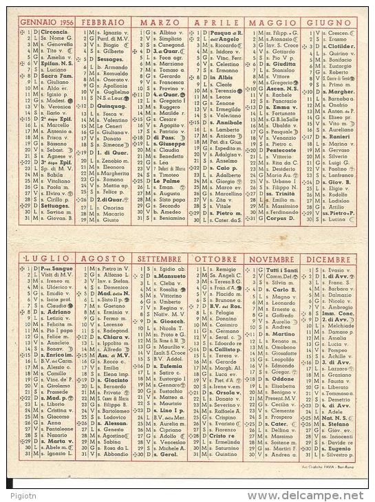 CAL069 - CALENDARIETTO 1956 - VILLAGGIO DEL FANCIULLO BARI - Tamaño Pequeño : 1941-60